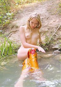 Babes: young blonde girl from the the river