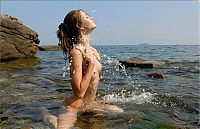 Nake.Me search results: young skinny brunette girl posing on the rocky coast