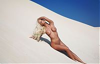 Babes: blonde girl on the white sand